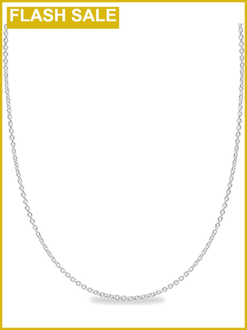 925 Sterling Silver O Chain Necklace Adjustable Lobster Clasp